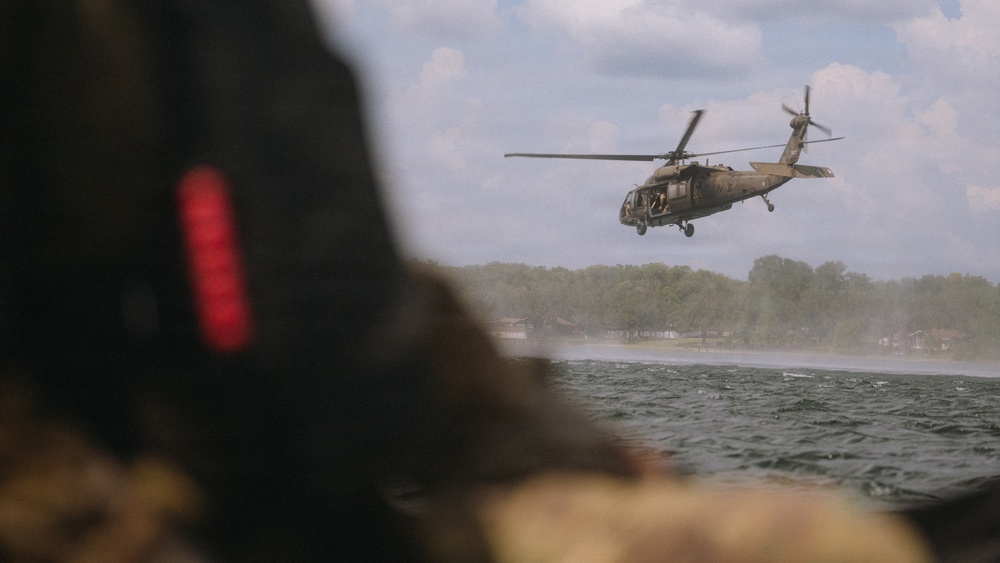 Out of the Helo-Into the Water