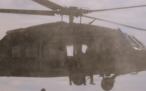 Out of the Helo-Into the Water