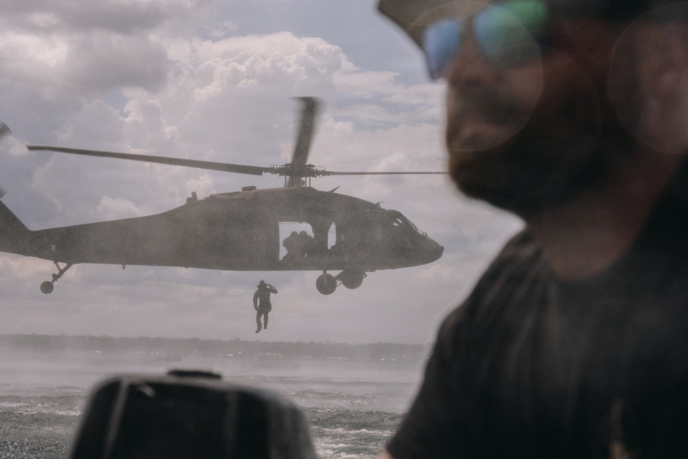 Out of the Helo-Into the Water