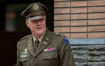 Col. Geoffrey Wright Gives Remarks at the Operation Market Garden Aaron Julian Cook Building Ceremony 2026