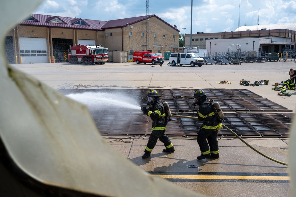 130th Airlift Wing Fire Department hosts joint training with local first responders