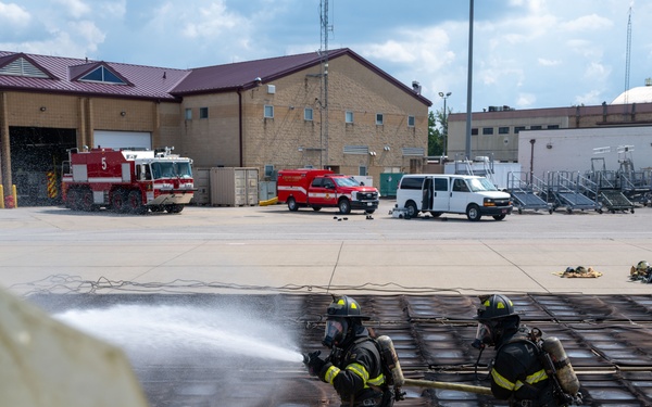 130th Airlift Wing Fire Department hosts joint training with local first responders