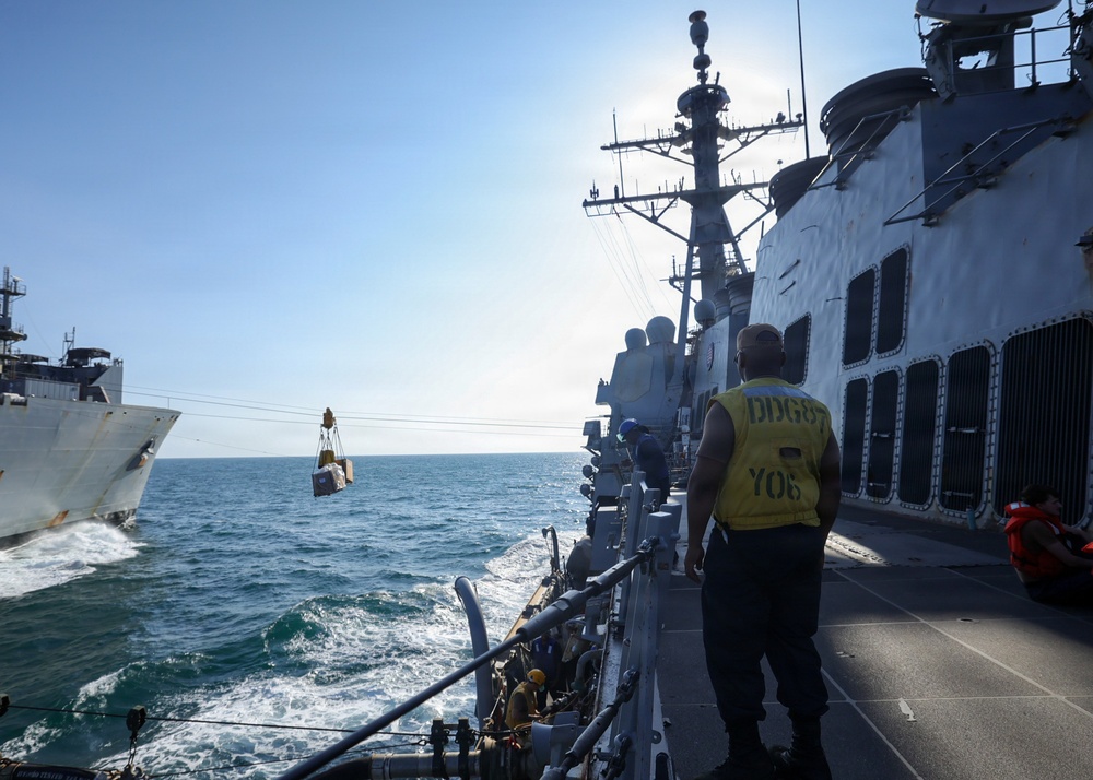 DVIDS - Images - Replenishment-at-Sea Aboard USS Mason (DDG 87) [Image ...
