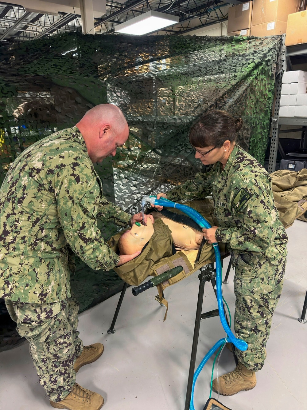 Navy Medicine personnel train patient transport capabilities at Naval Medical Center Camp Lejeune