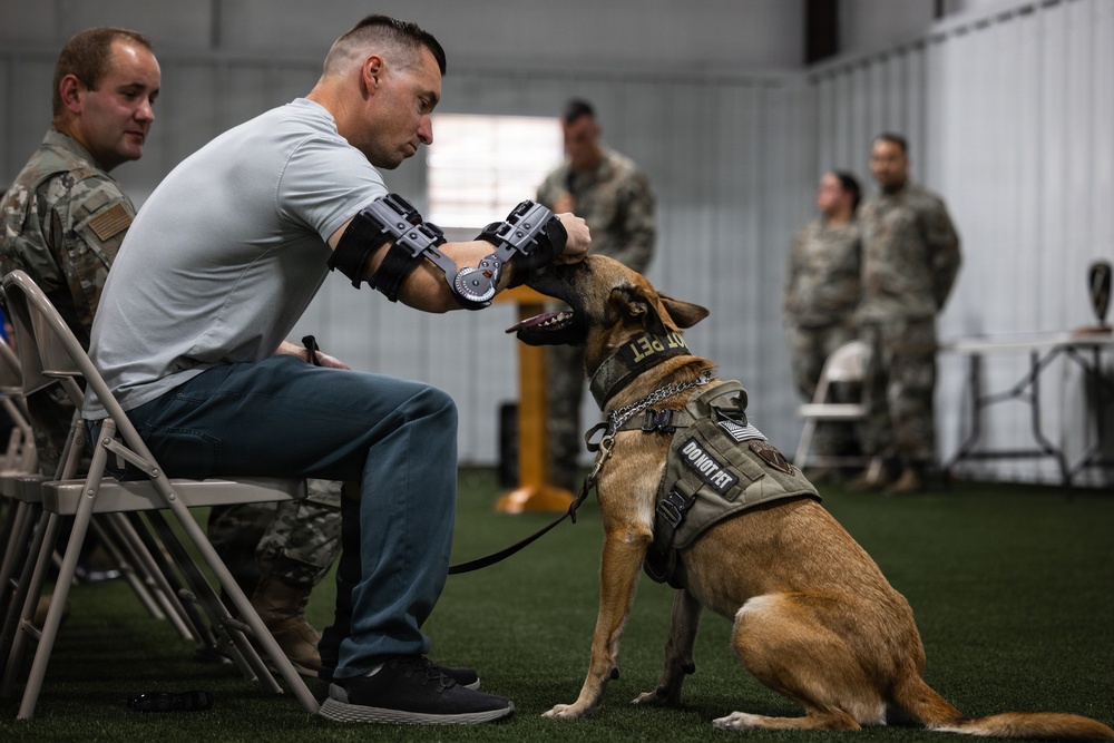 Two four-legged defenders retire at Edwards AFB