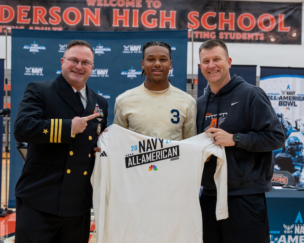 All-American Jersey Presentation: Navy Honors Ace Alston at Anderson High School