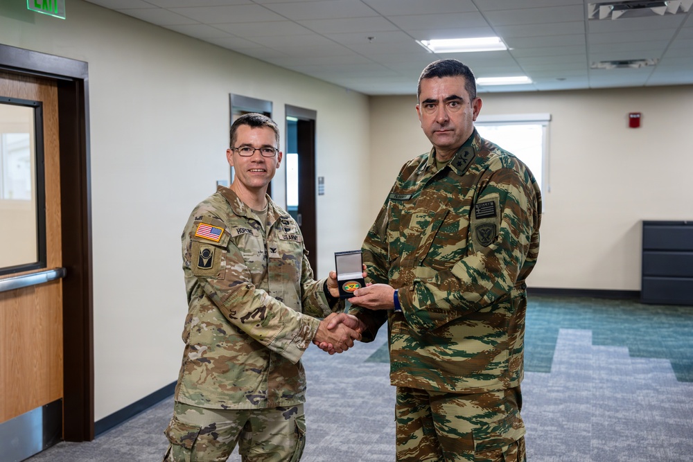 Hellenic delegation tours Camp Blanding Joint...