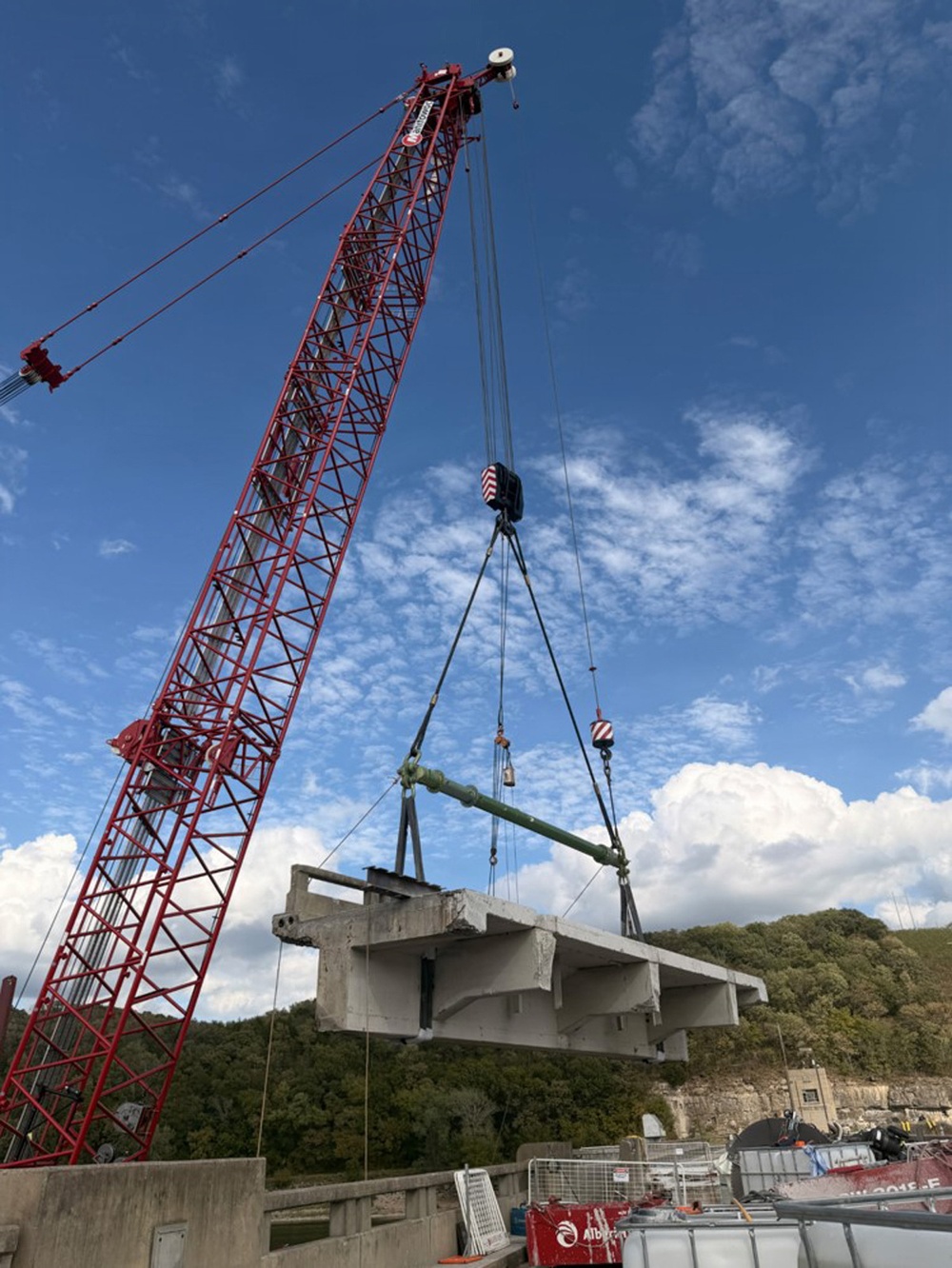 DVIDS - Images - Fort Gibson spillway bridge demolition begins