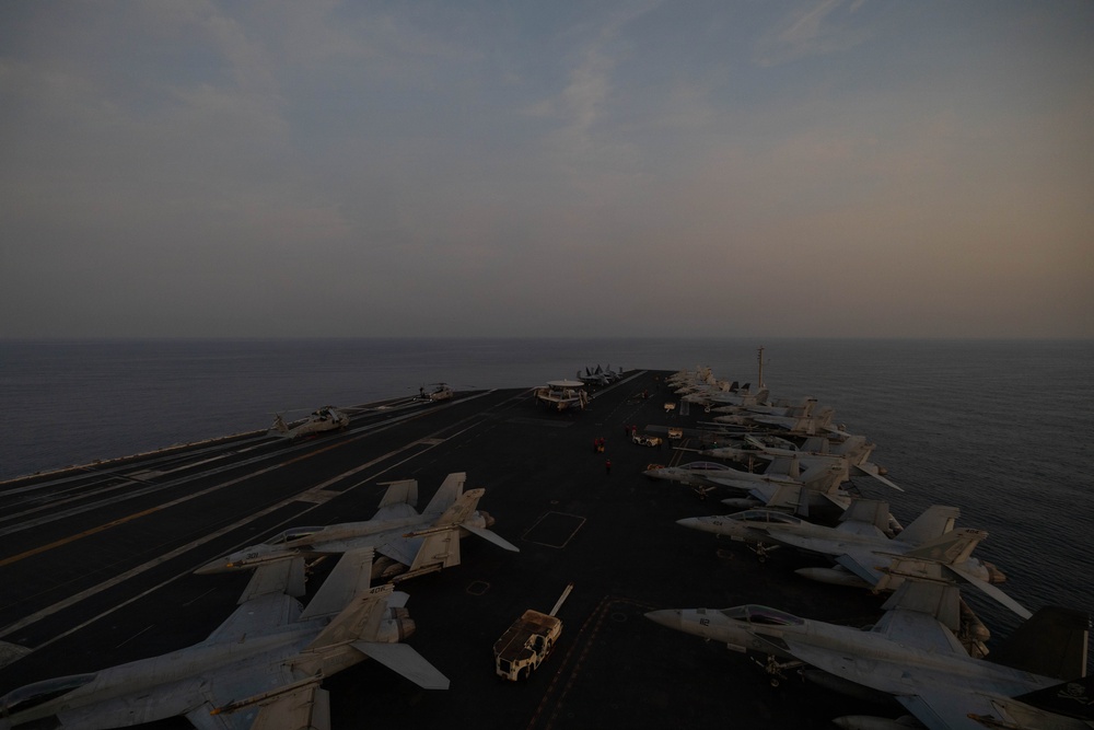 DVIDS - Images - USS George H.W. Bush Sails at Sunrise [Image 1 of 4]