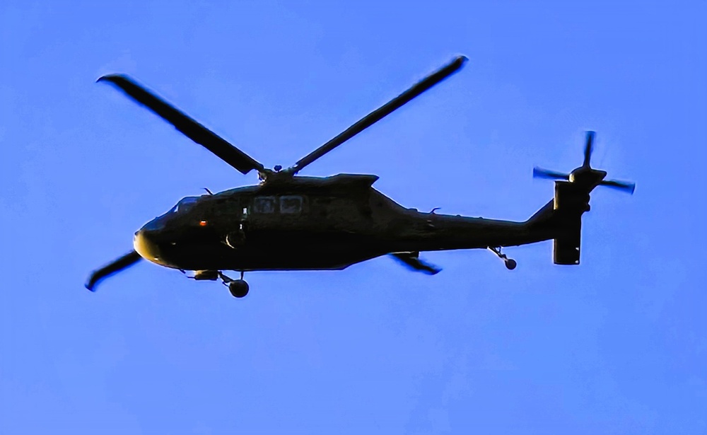 UH-60 Black Hawk helicopters, crews support training at Fort McCoy in September