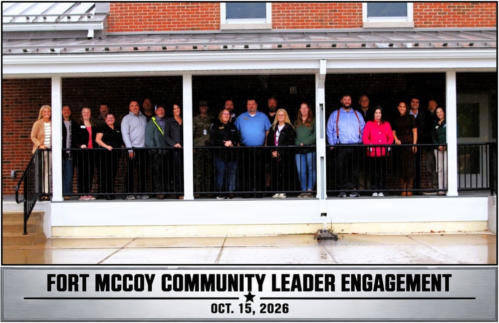 Fort McCoy hosts Community Leader Engagement event; included installation tour, hands-on training experience