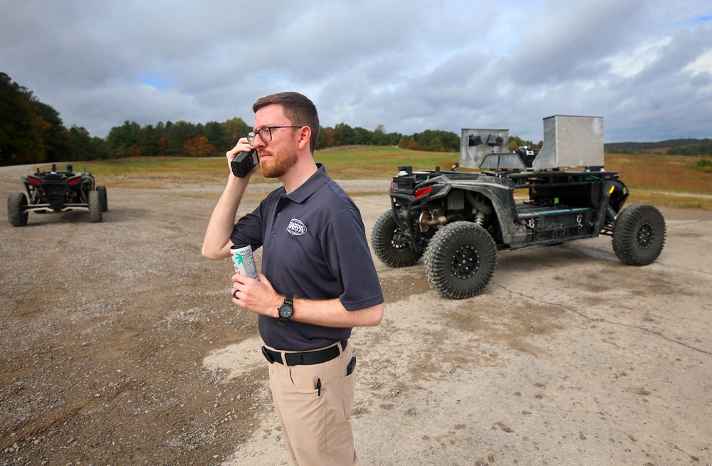 DARPA autonomous vehicles deliver command-controlled robotic lethality at Fort Knox event