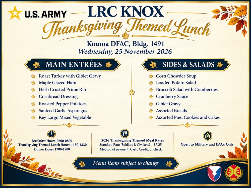 DVIDS - Images - Annual installation Thanksgiving meal set for Nov. 25 ...