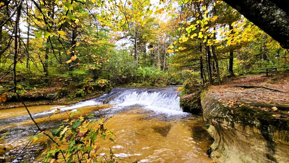 Fort McCoy’s Pine View Recreation Area offers fall escapes with scenic Trout Falls, hiking, cabins