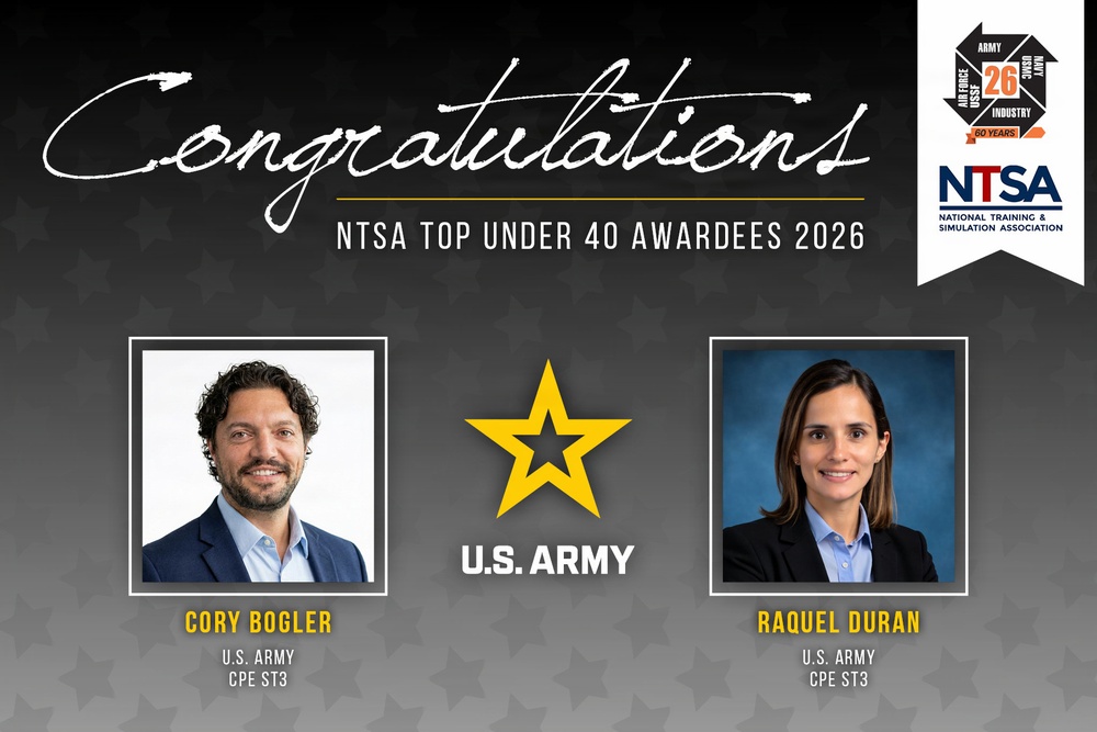 Army CPE ST3 Celebrates Two Rising Leaders as NTSA Top Under 40 Awardees