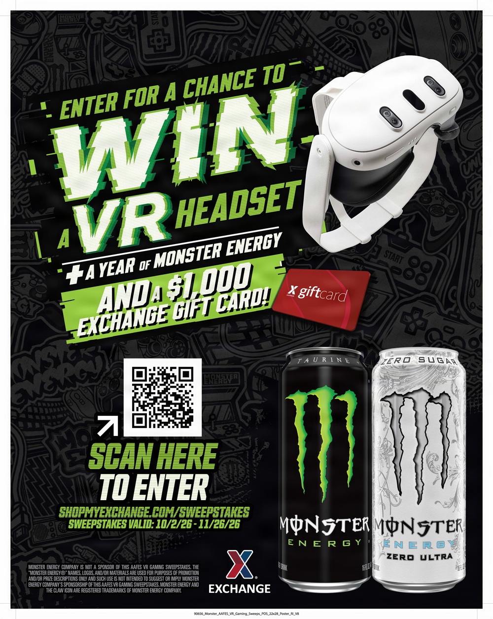 Exchange Shoppers Can Score $33,000 in Prizes in Monster Energy VR Gaming Sweepstakes