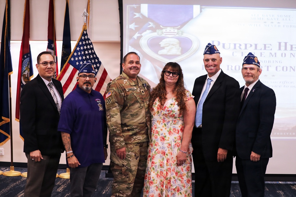 Purple Heart Award is given to Soldier after surviving attack during Operation Epic Fury