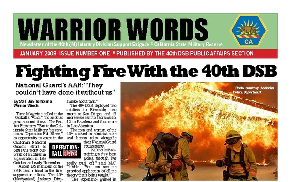 Warrior Words - January 12, 2008