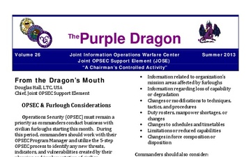 Purple Dragon OPSEC Newsletter - 08.02.2013
