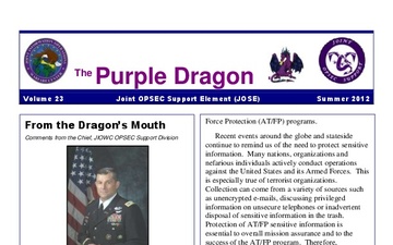 Purple Dragon OPSEC Newsletter - 07.23.2012