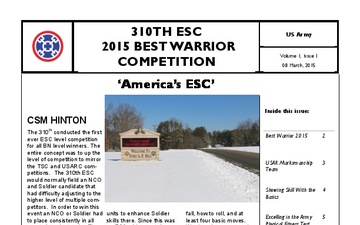 310th Sustainment Command (Expeditionary) 2015 Best Warrior Competition New - 03.12.2015