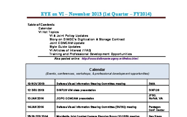 Eye on VI - November 1, 2013