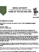 1st Infantry Division Press Releases - 01.18.2017