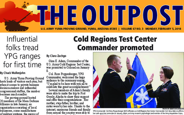 The Outpost - U.S. Army Yuma Proving Ground - February 5, 2018