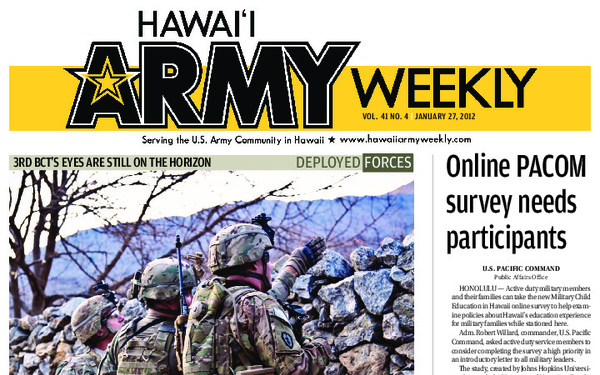 Hawaii Army Weekly - January 27, 2012