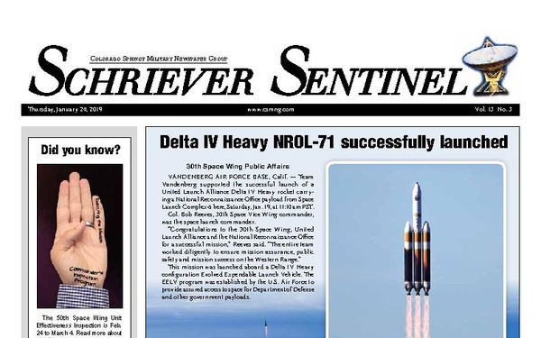 Schriever Sentinel  - January 24, 2019