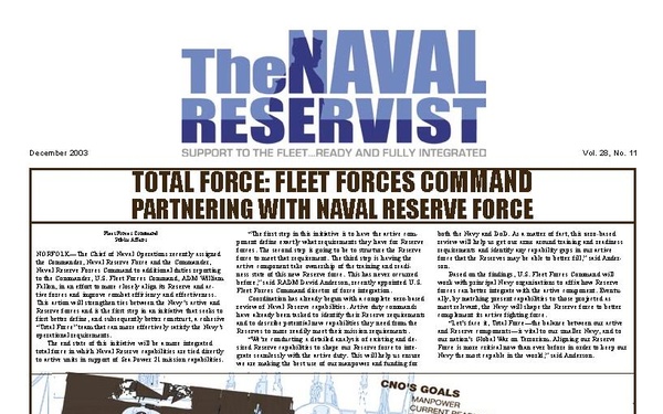 The Navy Reservist - December 1, 2003