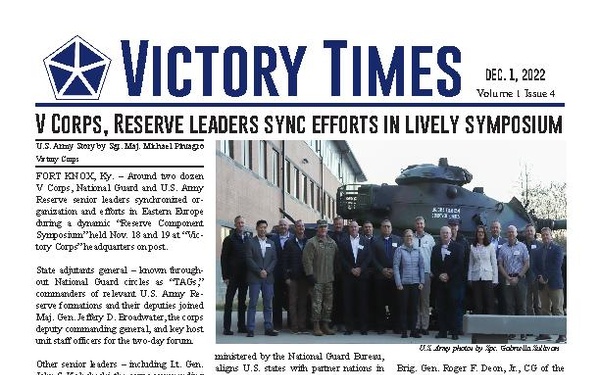 Victory Times Newsletter - December 1, 2022