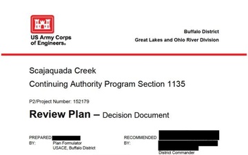 U.S. Army Corps of Engineers, Buffalo District - Draft Documents - 04.03.2024
