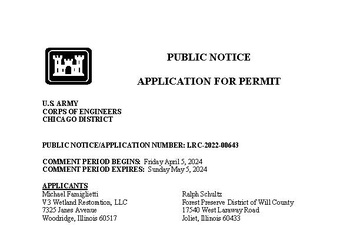 U.S. Army Corps of Engineers, Chicago District - Draft Documents - 04.05.2024