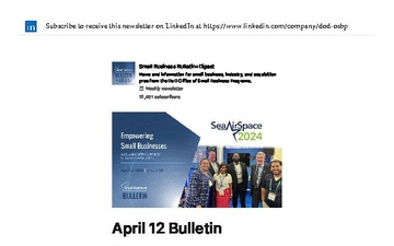 DoD Small Business Bulletin+Digest - 04.12.2024