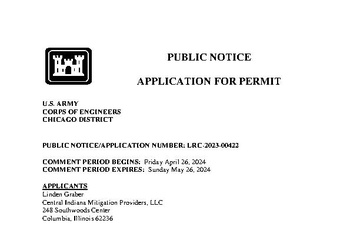 U.S. Army Corps of Engineers, Chicago District - Draft Documents - 04.26.2024