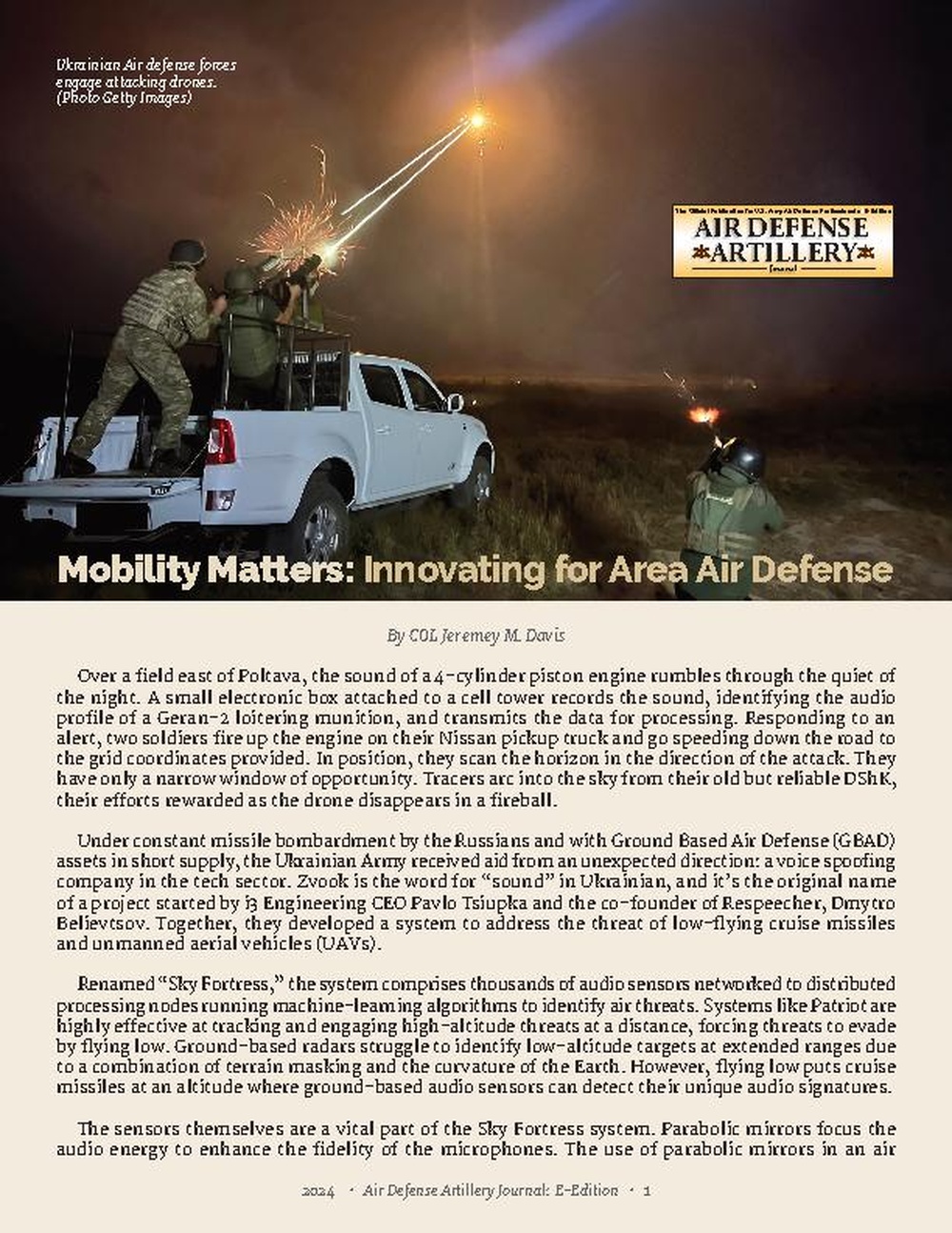 Air Defense Artillery Journal - 11.01.2024