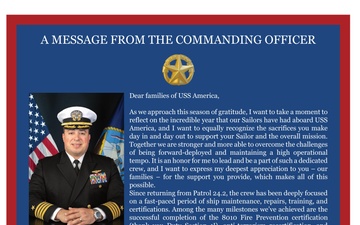 Letter from the Commanding Officer - 11.23.2024