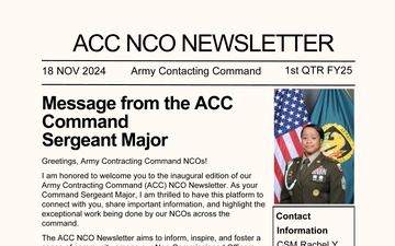 Army Contracting Command NCO Newsletter - 11.22.2024