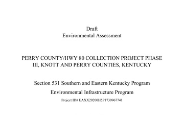 U.S. Army Corps of Engineers, Louisville District - Draft Documents - 01.13.2025