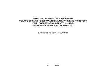 U.S. Army Corps of Engineers, Chicago District - Draft Documents - 01.16.2025