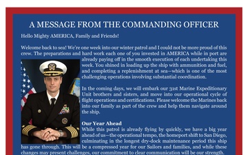 Letter from the Commanding Officer - 01.17.2025