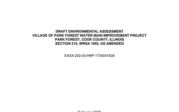 U.S. Army Corps of Engineers, Chicago District - Draft Documents - 02.04.2025