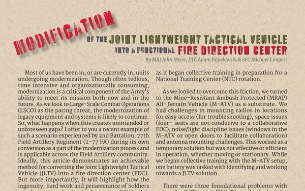 Field Artillery Professional Bulletin - March 24, 2025
