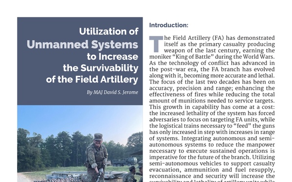 Field Artillery Professional Bulletin - March 24, 2025