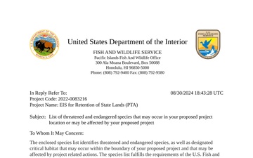 U.S. Army Garrison Hawaii Public Notices - 04.30.2025