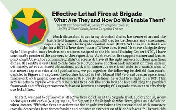 Field Artillery Professional Bulletin - 05.13.2025