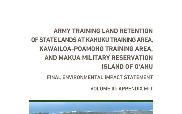 U.S. Army Garrison Hawaii Public Notices - May 13, 2025