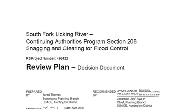 U.S. Army Corps of Engineers, Huntington District - Draft Documents - 05.28.2025