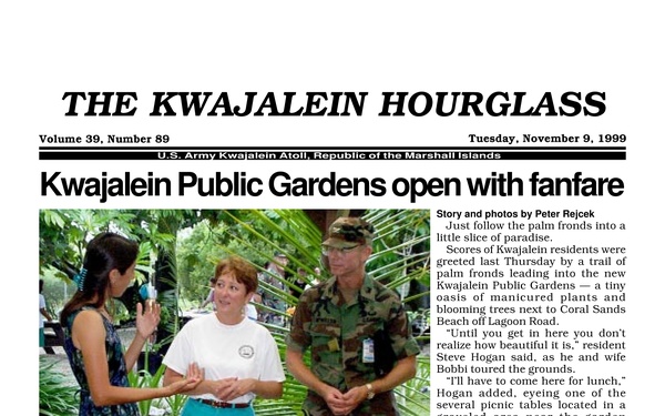 The Kwajalein Hourglass - November 9, 1999